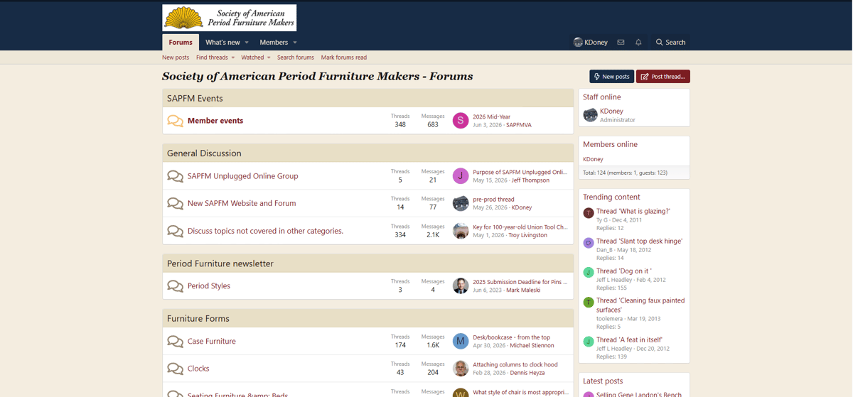 The SAPFM member forum