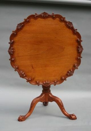 Carved Tea Table by David Beach — view 1