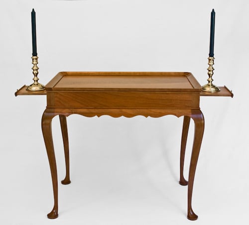 New England Queen Anne Tray Top Tea Table by Bruce Beck — view 1