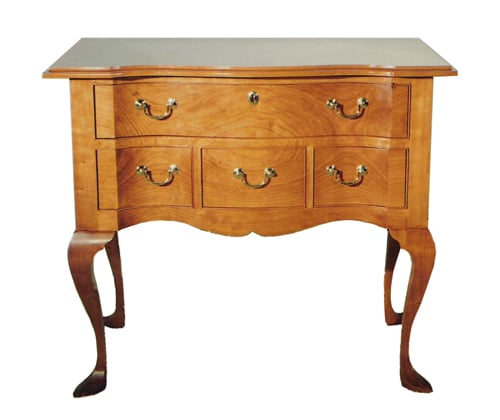 Queen Anne Serpentine-Front Lowboy by Roland Benjamin — view 1