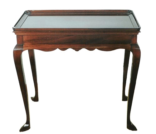 Queen Anne Tray Top Tea Table by Roland Benjamin — view 1