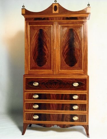 Hepplewhite Linen Press by Donald Bradley — view 1