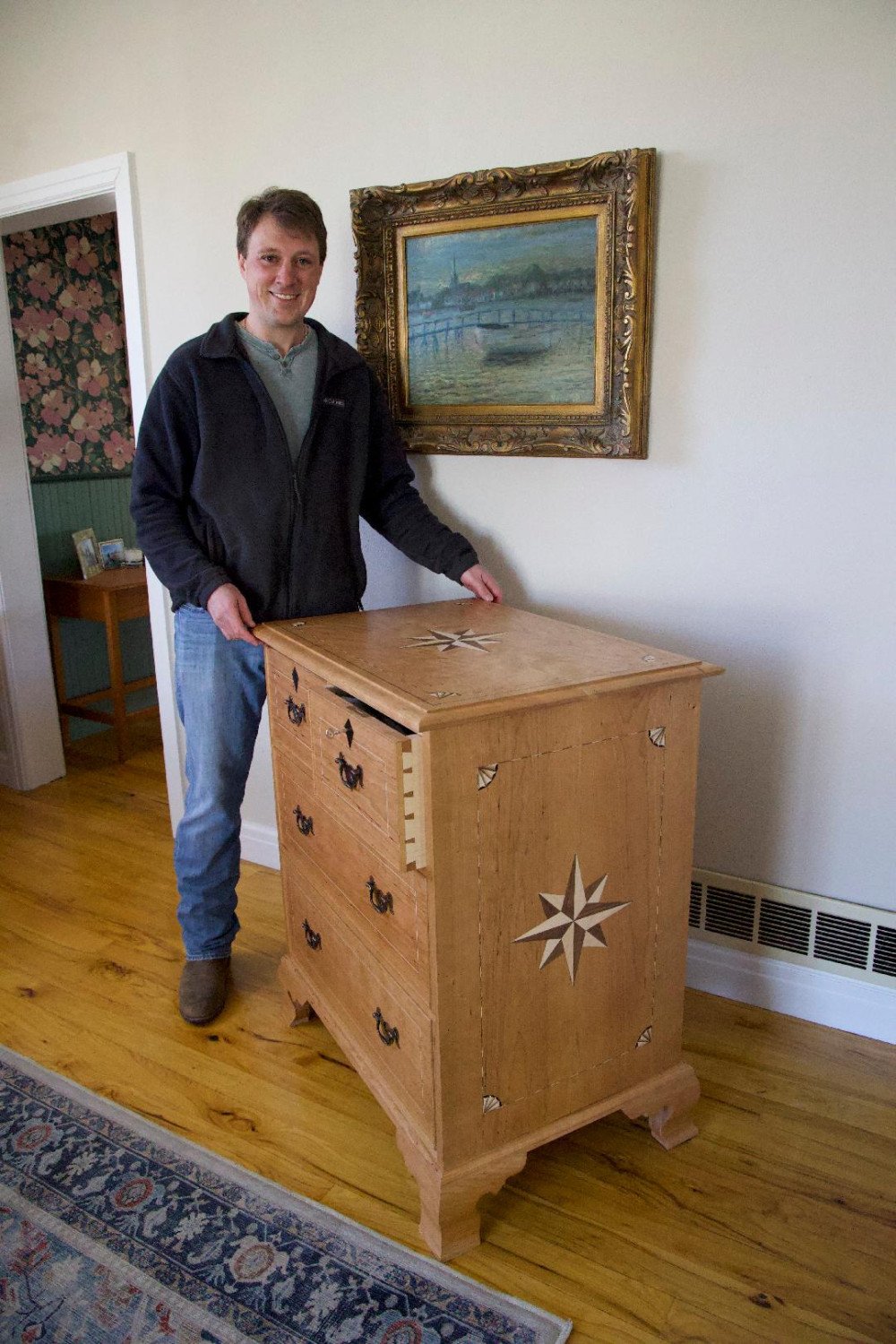 Inlaid Chest of Drawers — view 1