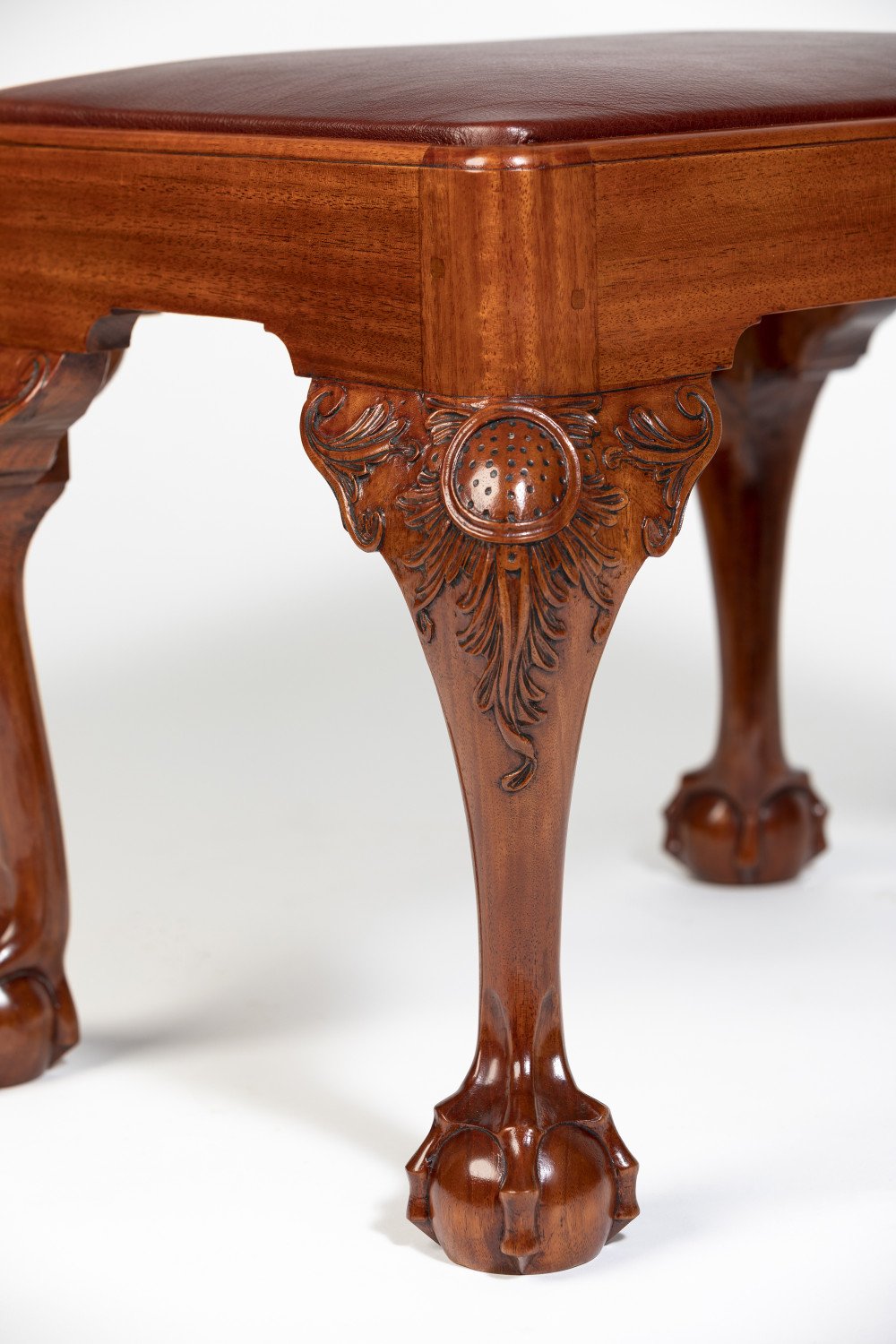 Carved Footstool by Benjamin Hobbs — view 1
