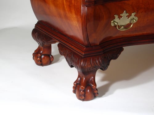 Chippendale Boston Serpentine Bombe Chest by Bruce Leonard — view 1