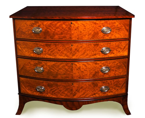 Hepplewhite Bowfront Chest  by Timothy McKibben — view 1