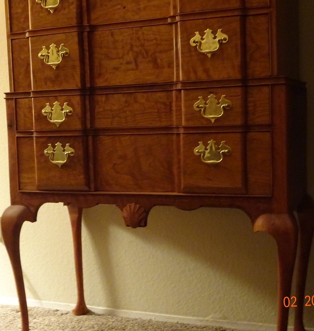 Queen Anne Blockfront Highboy by Timothy McKibben — view 0
