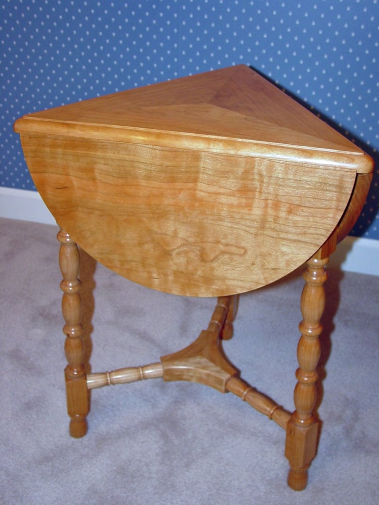 3 Legged Drop Leaf Cherry Table. by Douglas Moulder — view 1