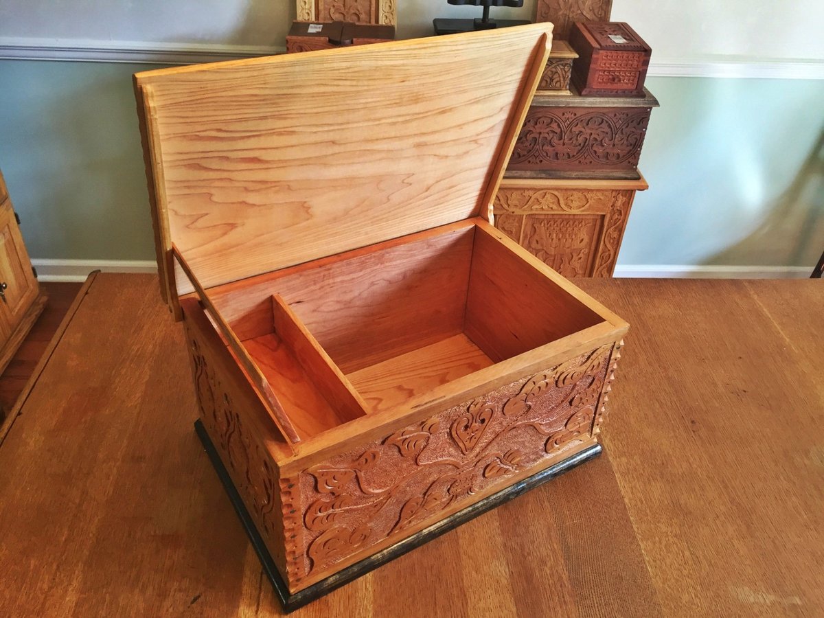 Carved Cherry Box by Ronald Aylor — view 0