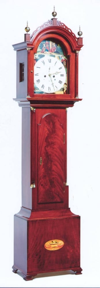 Federal Style Tall Clock by Robert Stevenson — view 1