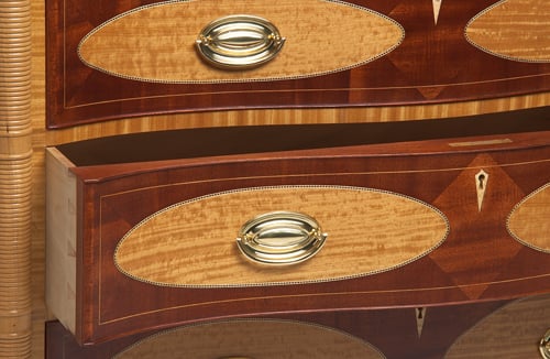 Serpentine Front Chest of Drawers by Robert Stevenson — view 1