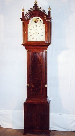 Hepplewhite Tall Case Clock by Tom Zimmerman — view 1