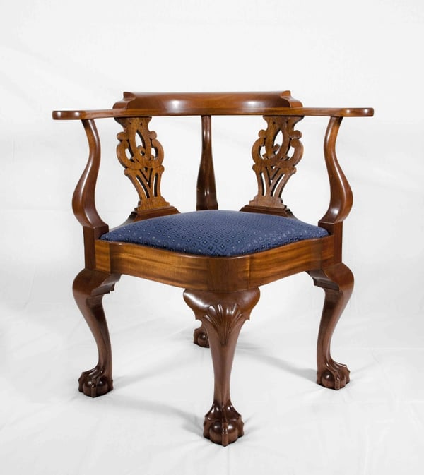 Philadelphia Round About or Corner Chair by Kenneth Johnson