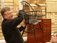 Bob Compton - Child's Windsor Chair and Carving Chisel Cabinet.jpg