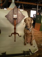 An excellent tripod table with a good dog included.JPG