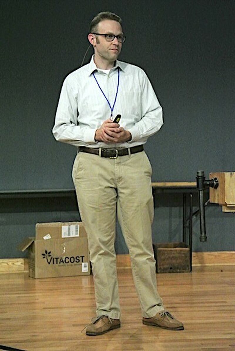 1358 Dr Daniel Ackermann discussing furniture research tools JP