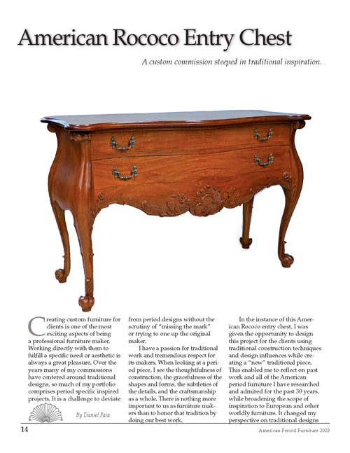 American Period Furniture Journal - Building Georgia's Oldest