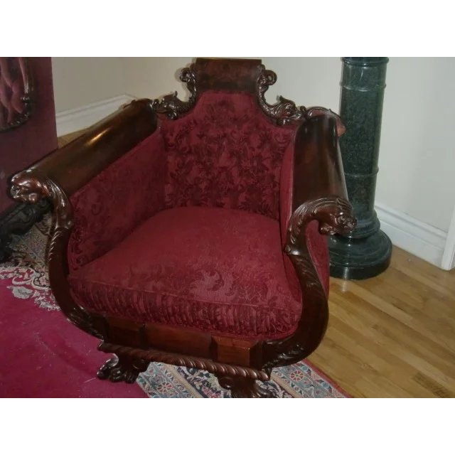 American Empire throne chair