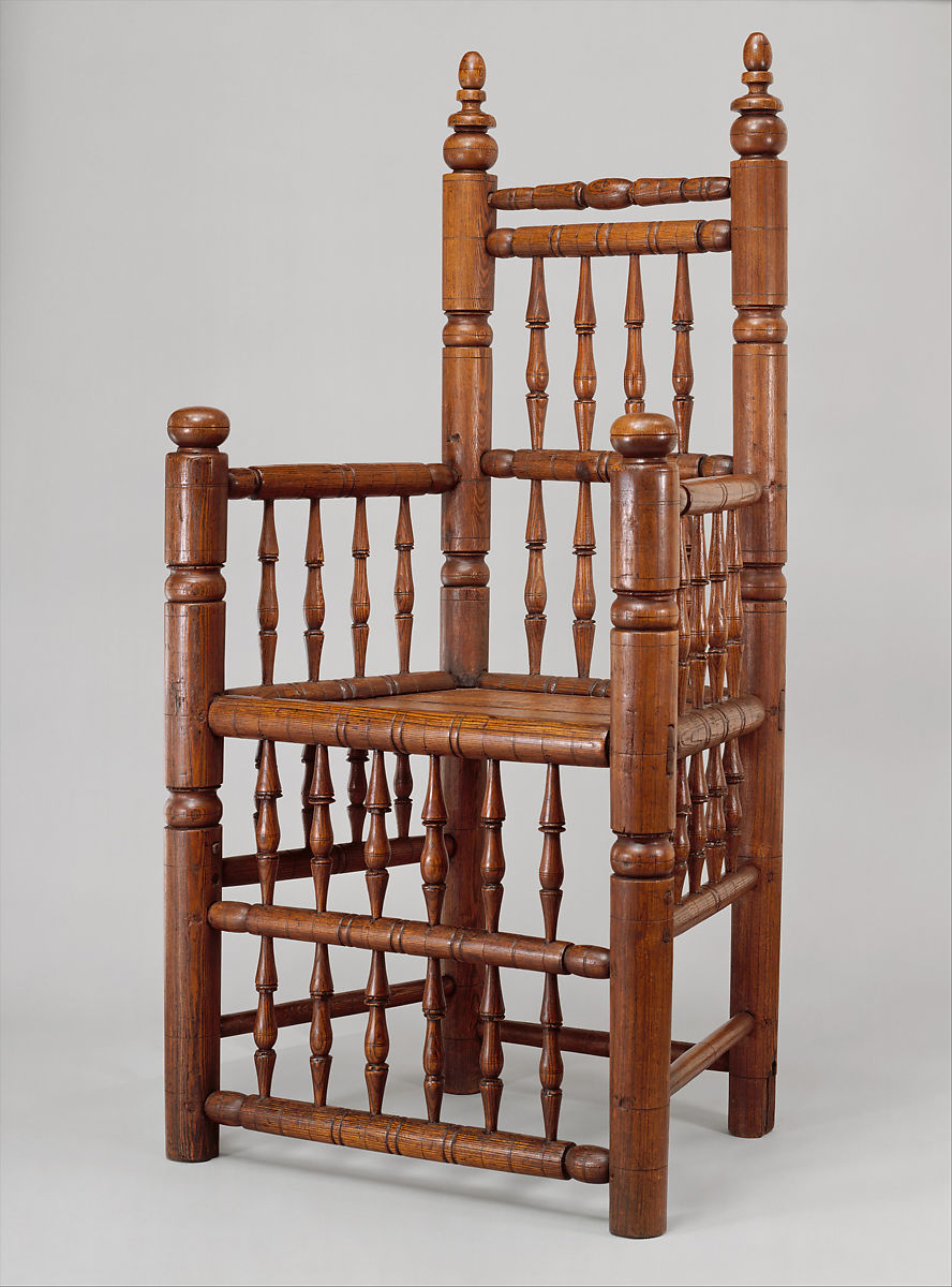 17th century turned armchair