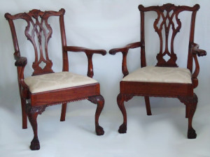 Chippendale Arm Chairs
