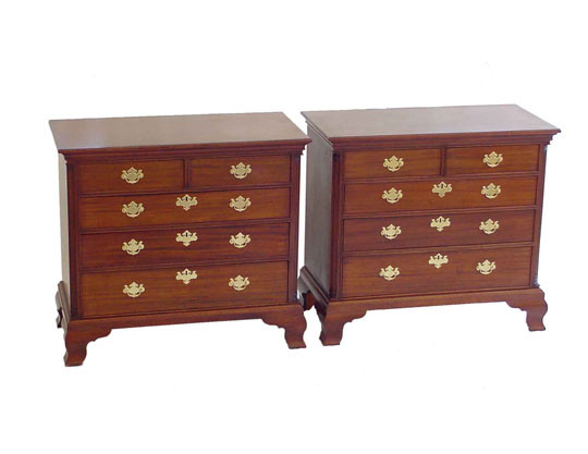 Newport style Chippendale chests